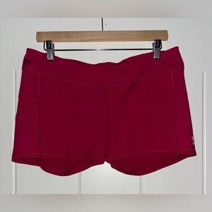 Reebox CrossFit Chase Red Women XL Bootie Short Workout Athletic Lifting Running